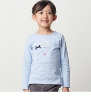 パリジェンヌツイードパッチバックフリル長袖Tシャツ(90~150cm)