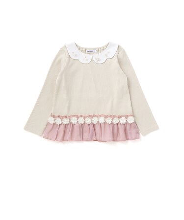 裾フリルスパンテレコ長袖Tシャツ(80~130cm)