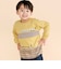 電車モチーフチェック切り替え長袖Tシャツ(80~130cm)