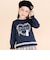 裾梯子レース天竺長袖Tシャツ(80~130cm)