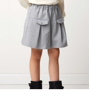 ヘリンボンボックスタックキュロットパンツ(90~160cm)