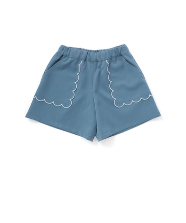 スカラップポケットフランネルサージショートパンツ(90~150cm)