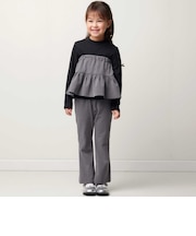 リムーバブルスカートオックスフレアロングパンツ(100~150cm)