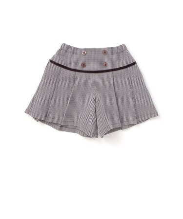 【お揃い】千鳥格子切り替えプリーツショートパンツ(90~160cm)