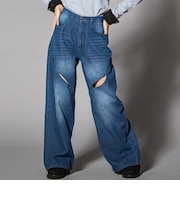 カットアウトデニムパンツ(130~160cm)