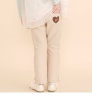 裾リボンハートパッチ付きフレアパンツ(80~130cm)