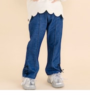 裾リボンハートパッチ付きフレアパンツ(80~130cm)
