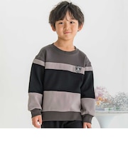 【店舗限定】配色異素材トップス(95～160cm)