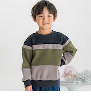 【店舗限定】配色異素材トップス(95~160cm)