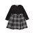 【店舗限定】ポンチチェックドッキングワンピース(95～150cm)
