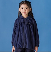 【店舗限定】バックリボンフリルタフタブルゾン(95～160cm)