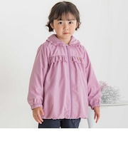 【店舗限定】バックリボンフリルタフタブルゾン(95～160cm)