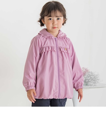 【店舗限定】バックリボンフリルタフタブルゾン(95~160cm)