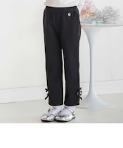 【店舗限定】ポンチ裾リボンパールロングパンツ(95～150cm)