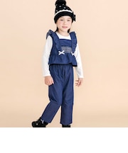 フリルビスチェ+ロングパンツセットアップ(80~130cm)