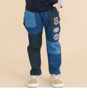 モチーフ切り替えストレッチロングパンツ(80~130cm)
