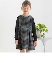 【店舗限定】格子チェックジャンパースカート(95～160cm)