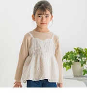 【店舗限定】ジャガードキャミドッキングトレーナー(95～160cm)