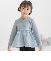 【店舗限定】ジャガードキャミドッキングトレーナー(95～160cm)