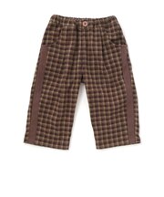 サイドライン起毛チェックロングパンツ(80~90cm)