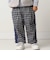 サイドライン起毛チェックロングパンツ(80~90cm)