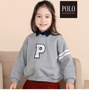 【POLO BCS(ポロ・ビーシーエス)×SLAP SLIP】フェルトワッペントレーナー(80~130cm)