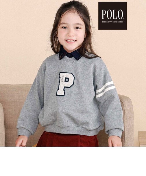 【POLO BCS(ポロ・ビーシーエス)×SLAP SLIP】フェルトワッペントレーナー(80~130cm)