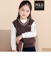【POLO BCS(ポロ・ビーシーエス)×SLAP SLIP】長袖Tシャツ&ベストセット(80~130cm)