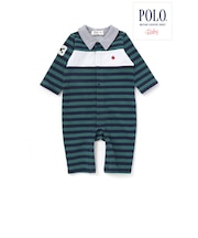 【POLO BCS(ポロ・ビーシーエス)×SLAP SLIP】胸元切り替え裏毛カバーオールベビー(60~80cm)