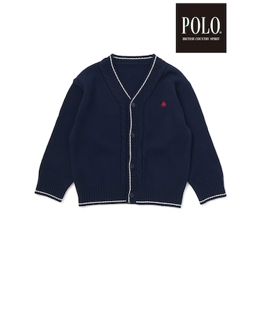 【POLO BCS(ポロ・ビーシーエス)×SLAP SLIP】シンプルニットカーディガン(80~130cm)