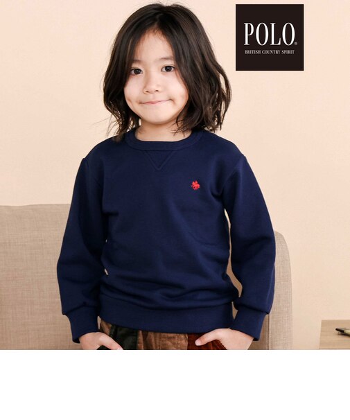 【POLO BCS(ポロ・ビーシーエス)×SLAP SLIP】ロゴプリントトレーナー(80~130cm)