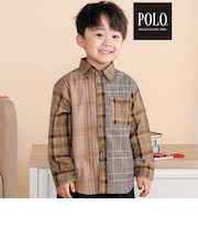 【POLO BCS(ポロ・ビーシーエス)×SLAP SLIP】切り替えシャツ(80~130cm)