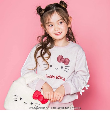 【Hello Kitty】リボンモチーフトレーナー(90~150cm)