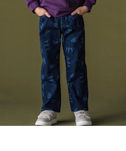 ロゴ総柄ストレッチデニムパンツ(95~150cm)