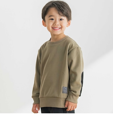 【店舗限定】裏毛エルボーパッチトレーナー(95~150cm)