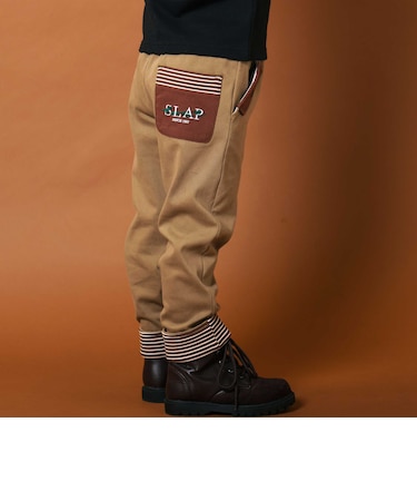 配色ツイル裏起毛ロングパンツ(80~130cm)