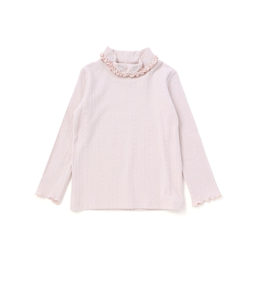 フリル襟ニット長袖Tシャツ(80~130cm)
