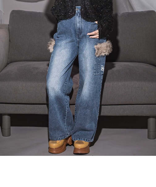 ファーポケット カーゴパンツ(130~160cm)