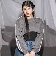 メランジニット＆長袖Tシャツ２点セット(130~160cm)
