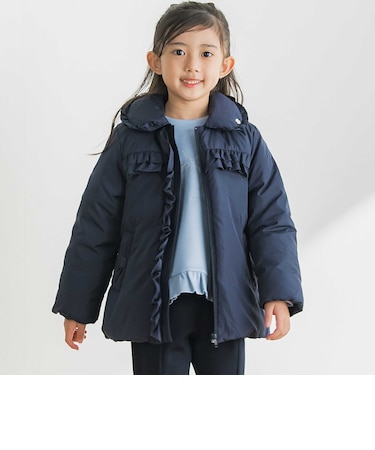 【店舗限定】フリルタフタダウンコート(95～160cm)