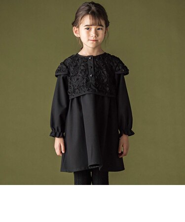 立体フラワーチュールドッキングワンピース(95～160cm)