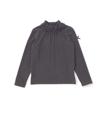 【日本製】ミップスウェードフリルハイネックTシャツ(80~160cm)