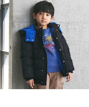 【撥水加工】マットタフタロゴプリントダウンコート(90~160cm)