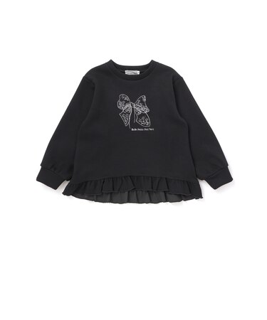 【店舗限定】ポンチリボン刺しゅうトップス(95～160cm)