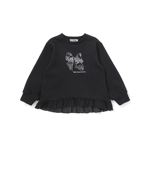 【店舗限定】ポンチリボン刺しゅうトップス(95～160cm)