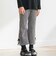 【店舗限定】チェック・花ジャガードロングパンツ(95～150cm)
