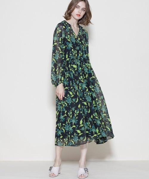 定価5万円♡ グレースコンチネンタル シノワズリワンピース 36 花柄 フラワー 定価5万円♡ グレースコンチネンタル シノワズリワンピース 36