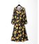 フラワープリントラップワンピース