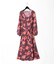 フラワープリントラップワンピース