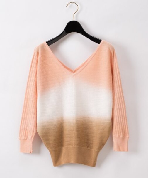 グラデーションドルマンニットトップ